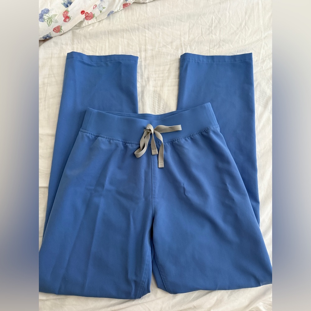 Figs High waisted Livingston pants in Ceil Blue